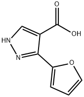5-(furan-2-yl)-1H-pyrazole-4-carboxylic acid Struktur