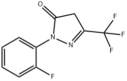 1-(2-fluorophenyl)-3-(trifluoromethyl)-1H-pyrazol-5(4H)-one, 1152564-84-5, 结构式