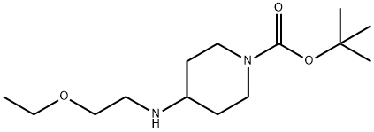 TERT-ブチル 4-(2-エトキシエチルアミノ)ピペリジン-1-カルボキシレート 化学構造式