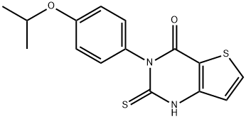 Thieno[3,2-d]pyrimidin-4(1H)-one, 2,3-dihydro-3-[4-(1-methylethoxy)phenyl]-2-thioxo-,1156691-21-2,结构式