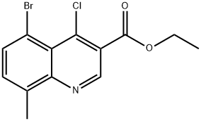 5-溴-4-氯-8-甲基喹啉-3-甲酸乙酯,1157726-85-6,结构式