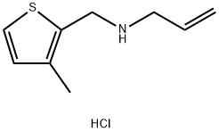 [(3-methylthiophen-2-yl)methyl](prop-2-en-1-yl)amine hydrochloride, 1158382-32-1, 结构式