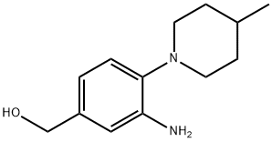 Benzenemethanol, 3-amino-4-(4-methyl-1-piperidinyl)- Struktur