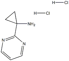 1-(pyrimidin-2-yl)cyclopropan-1-amine dihydrochloride Struktur