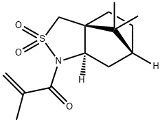 (R)-(-)-(2-メチルアクリロイル)-2,10-カンホスルタム 化学構造式