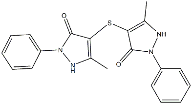 3H-Pyrazol-3-one, 4,4'-thiobis[1,2-dihydro-5-methyl-2-phenyl-,116202-49-4,结构式