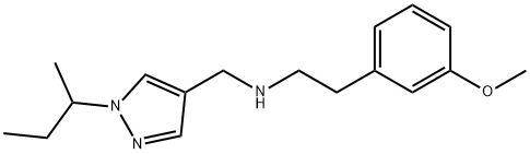 {[1-(丁-2-基)-1H-吡唑-4-基]甲基}[2-(3-甲氧基苯基)乙基]胺,1170468-49-1,结构式