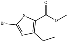 2-溴-4-乙基噻唑-5-羧酸甲酯, 1171125-06-6, 结构式