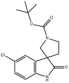 tert-Butyl 5-chloro-2-oxospiro[indoline-3,3-pyrrolidine]-1-carboxylate Structure