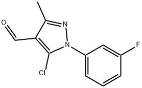 5-chloro-1-(3-fluorophenyl)-3-methyl-1H-pyrazole-4-carbaldehyde Struktur