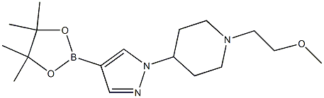 1-(2-Methoxyethyl)-4-(4-(4,4,5,5-tetramethyl-1,3,2-dioxaborolan-2-yl)-1H-pyrazol-1-yl)piperidine Structure