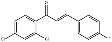 (2E)-1-(2,4-dichlorophenyl)-3-(4-fluorophenyl)prop-2-en-1-one 结构式