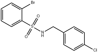 2-Bromo-N-(4-chlorobenzyl)benzenesulfonamide, 97% Struktur