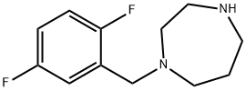 1-[(2,5-difluorophenyl)methyl]-1,4-diazepane, 1183376-34-2, 结构式