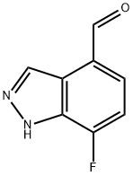 7-氟-1H-吲唑-4-甲醛, 1186334-92-8, 结构式