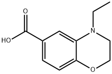 4-乙基-3,4-二氢-2H-1,4-苯并恶嗪-6-羧酸, 1186388-92-0, 结构式