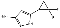 5-(2,2-DIFLUOROCYCLOPROPYL)-1H-PYRAZOL-3-AMINE Struktur