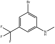 3-溴-N-甲基-5-(三氟甲基)苯胺 结构式