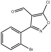 3-(2-bromophenyl)-5-chloro-1,2-oxazole-4-carbaldehyde, 1188135-27-4, 结构式