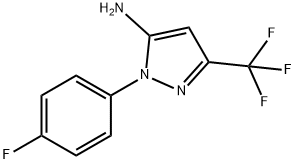 1-(4-fluorophenyl)-3-(trifluoromethyl)-1H-pyrazol-5-amine Struktur