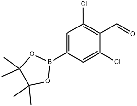 2,6-Dichloro-4-(4,4,5,5-tetramethyl-1,3,2-dioxaborolan-2-yl)-benzaldehyde Struktur