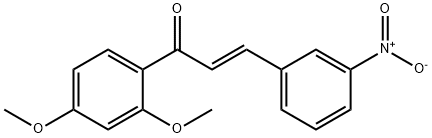 (E)-1-(2,4-dimethoxyphenyl)-3-(3-nitrophenyl)prop-2-en-1-one 化学構造式