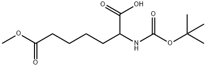 BOC-RS-2-氨基庚二酸-7-甲酯, 119962-71-9, 结构式