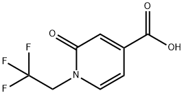 2-Oxo-1-(2,2,2-trifluoroethyl)-1,2-dihydropyridine-4-carboxylic acid Struktur