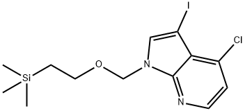 4-chloro-3-iodo-1-((2-(trimethylsilyl)ethoxy)methyl)-1H-pyrrolo[2,3-b]pyridine 结构式