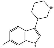 6-Fluoro-3-(piperidin-3-yl)-1H-indole Struktur
