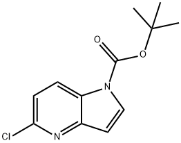 5-Chloro-pyrrolo[3,2-b]pyridine-1-carboxylic acid tert-butyl ester Struktur
