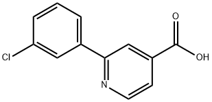 2-(3-chlorophenyl)isonicotinic acid 化学構造式