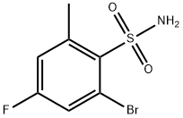 2-BROMO-4-FLUORO-6-METHYLBENZENESULFONAMIDE 化学構造式