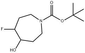 4-Fluoro-5-Hydroxy-Azepane-1-Carboxylic Acid Tert-Butyl Ester Structure