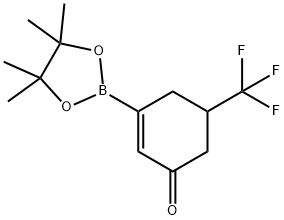 2-Cyclohexen-1-one, 3-(4,4,5,5-tetramethyl-1,3,2-dioxaborolan-2-yl)-5-(trifluoromethyl)- 化学構造式