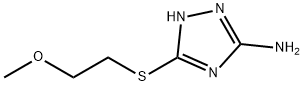 5-(2-Methoxy-ethylsulfanyl)-1H-[1,2,4]triazol-3-ylamine 化学構造式