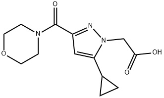 [5-Cyclopropyl-3-(morpholine-4-carbonyl)-pyrazol-1-yl]-acetic acid Structure