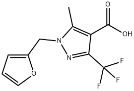 1-Furan-2-ylmethyl-5-methyl-3-trifluoromethyl-1H-pyrazole-4-carboxylic acid,1210824-57-9,结构式
