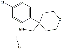 [4-(4-Chlorophenyl)oxan-4-yl]methanaminehydrochloride Struktur
