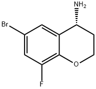 (R)-6-溴-8-氟苯并二氢吡喃-4-胺, 1212825-38-1, 结构式