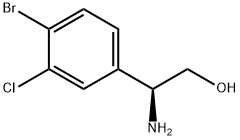 (2S)-2-AMINO-2-(4-BROMO-3-CHLOROPHENYL)ETHAN-1-OL 化学構造式