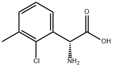 (2R)-2-AMINO-2-(2-CHLORO-3-METHYLPHENYL)ACETIC ACID 结构式