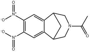 Ethanone, 1-(1,2,4,5-tetrahydro-7,8-dinitro-1,5-methano-3H-3-benzazepin-3-yl)- Structure