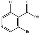 3-溴-5-氯-4-吡啶羧酸 结构式