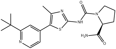 (S)-N1-(4-methyl-5-(2-(1,1,1-trifluoro-2-methylpropan-2-yl)pyridin-4-yl)thiazol-2-yl)pyrrolidine-1,2-dicarboxamide Structure