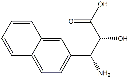 (2R,3R)-3-Amino-2-hydroxy-3-naphthalen-2-yl-propionic     acid Structure