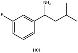 1-(3-Fluorophenyl)-3-methylbutan-1-amine hydrochloride Struktur