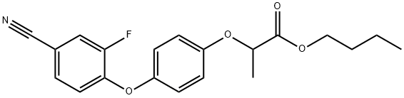 Propanoic acid, 2-[4-(4-cyano-2-fluorophenoxy)phenoxy]-, butyl ester Structure