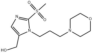 {2-メタンスルホニル-1-[3-(モルホリン-4-イル)プロピル]-1H-イミダゾール-5-イル}メタノール 化学構造式