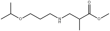 メチル2-メチル-3-{[3-(プロパン-2-イルオキシ)プロピル]アミノ}プロパン酸 化学構造式